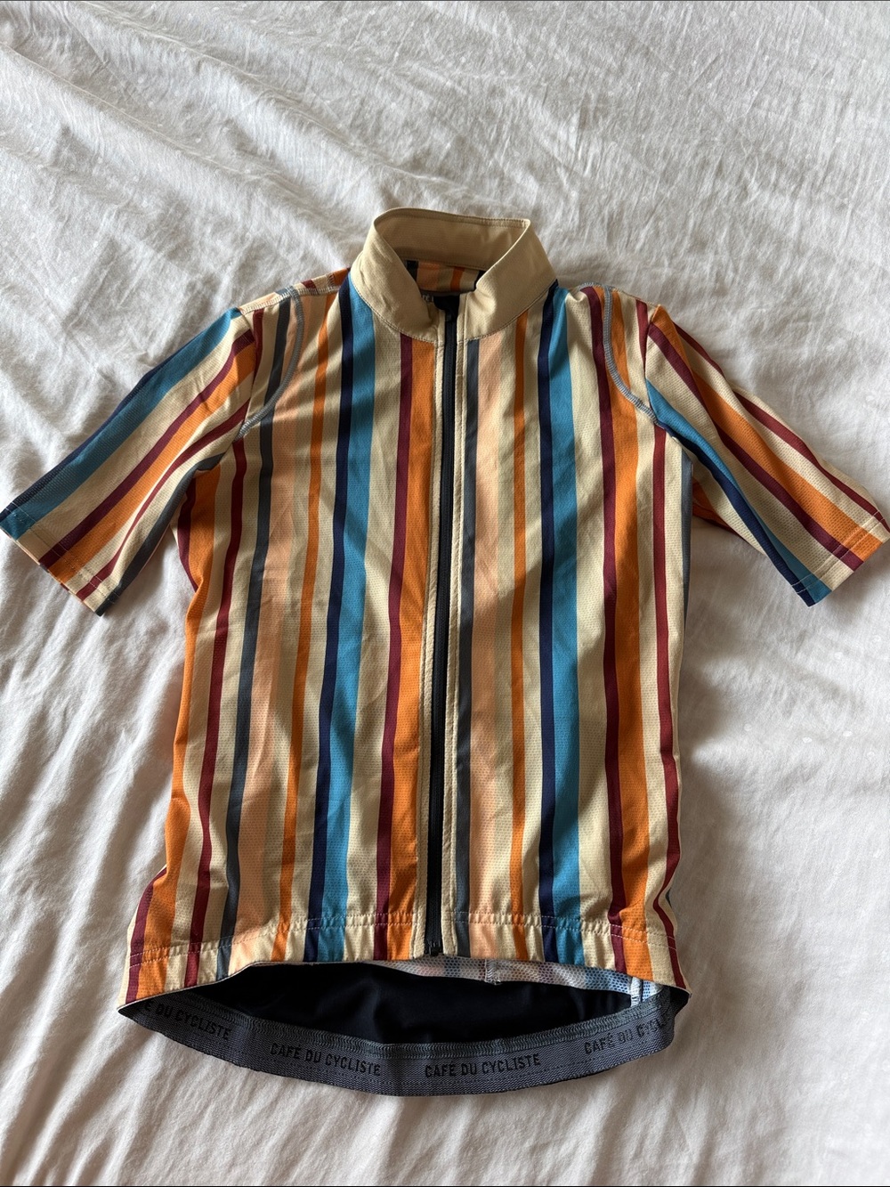 NWT Café du Cycliste Striped Mona Womens Cycling jersey S